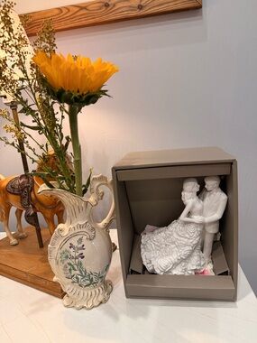 Waterford White Porcelain Bride and Groom Cake Topper